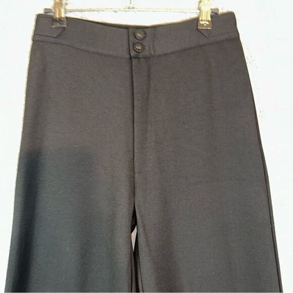 Suzie Kondi Pants Women's Small Black High Waist Boot Cut Ponte Wide Leg - Picture 5 of 9